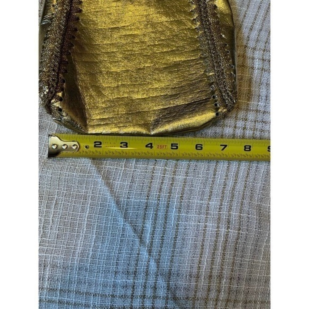 Vintage Designer WALBORG made in Italy Gold Handbag Purse with Ornate Strap - Picture 7 of 8